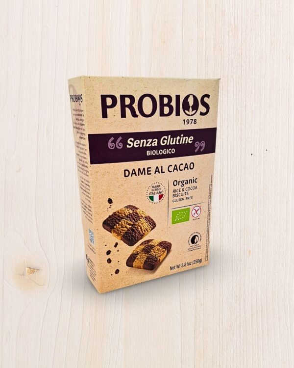 Dame al Cacao Probios 250g – Biscotti Senza Glutine e Latte | L'Angolo Salutare