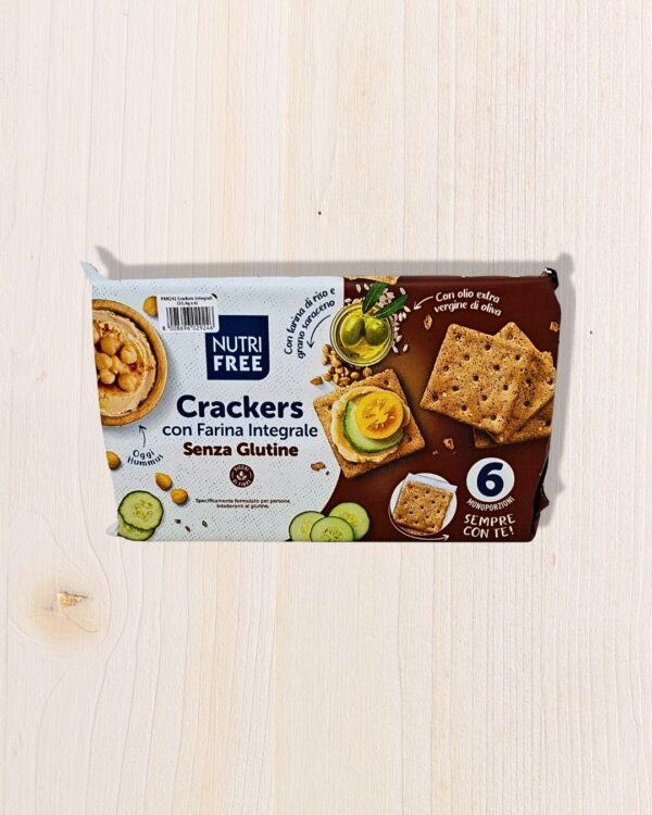 Crackers con Farina Integrale Nutrifree 200g – Senza Glutine, Ricchi di Fibre | L'Angolo Salutare