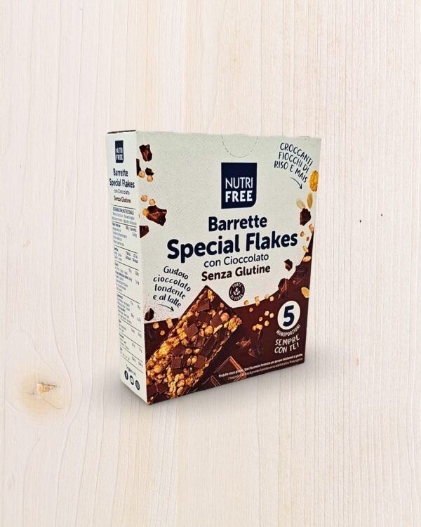 Barrette Special Flakes con Cioccolato Senza Glutine Nutrifree – Snack Croccante e Leggero | L'Angolo Salutare