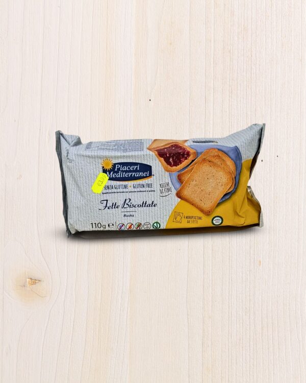 Fette Biscottate Senza Glutine Piaceri Mediterranei – Classiche e Integrali 110g​