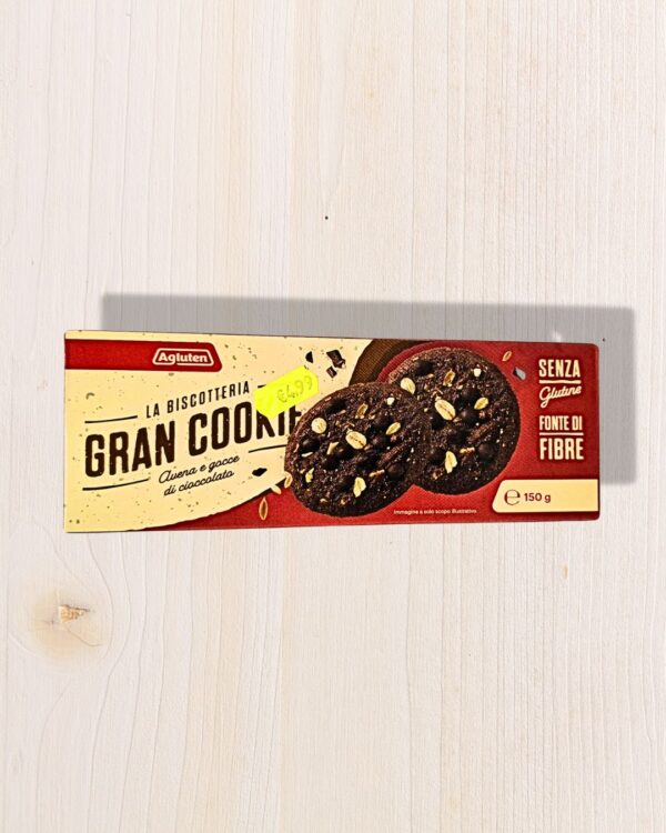 Agluten Gran Cooky Avena Cioccolato Senza Glutine (150g) - L'Angolo Salutare Eboli