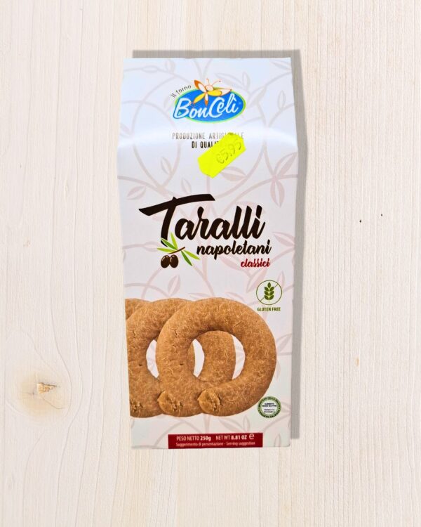 BonCeli Taralli Napoletani Classici Senza Glutine 250g L'Angolo Salutare - Supermercato Senza Glutine