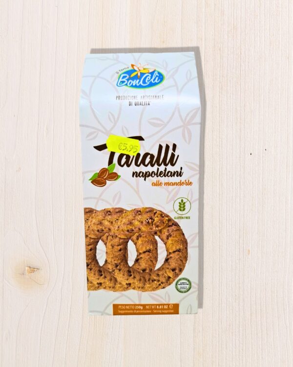 BonCeli Taralli Napoletani alle Mandorle Senza Glutine 250g L'Angolo Salutare - Supermercato Senza Glutine
