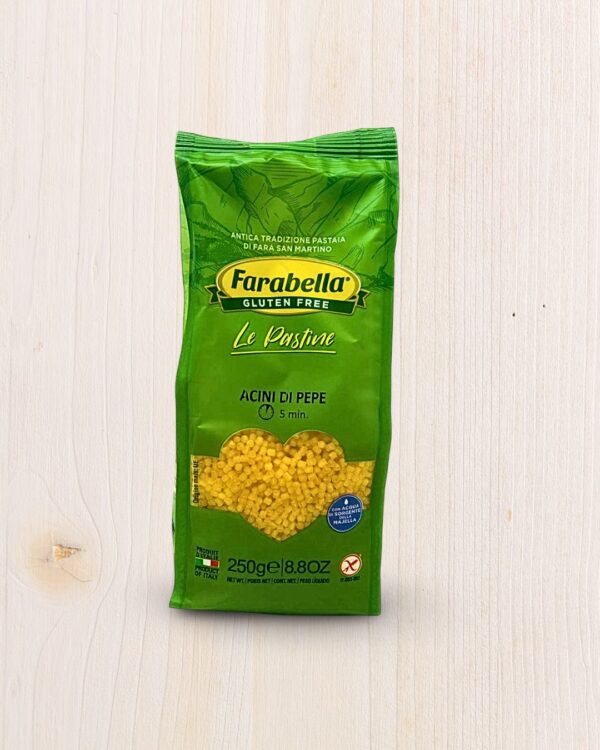 Farabella Le Pastine Acini di Pepe - Pasta Senza Glutine con Acqua di Sorgente - 250g L'Angolo Salutare