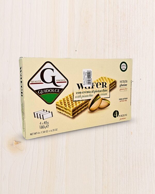 Guidolce Wafer Pistacchio Senza Glutine e Senza Lattosio (180g) - L'Angolo Salutare Eboli