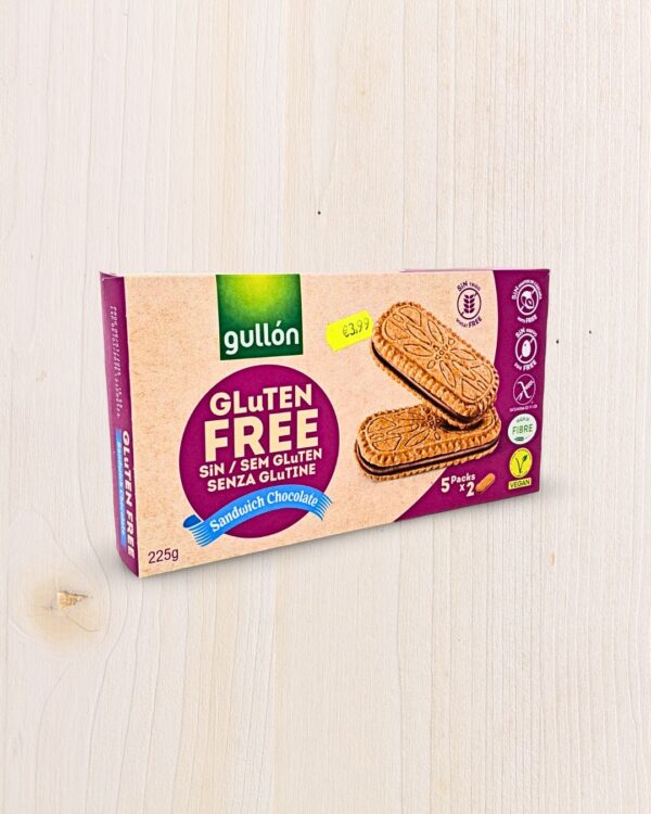 Gullón Gluten Free Sandwich Chocolate - Biscotti Senza Glutine e Vegani - 225g L'Angolo Salutare