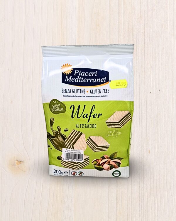 Piaceri Mediterranei Wafer Pistacchio Senza Glutine e Senza Lattosio (200g) - L'Angolo Salutare Eboli