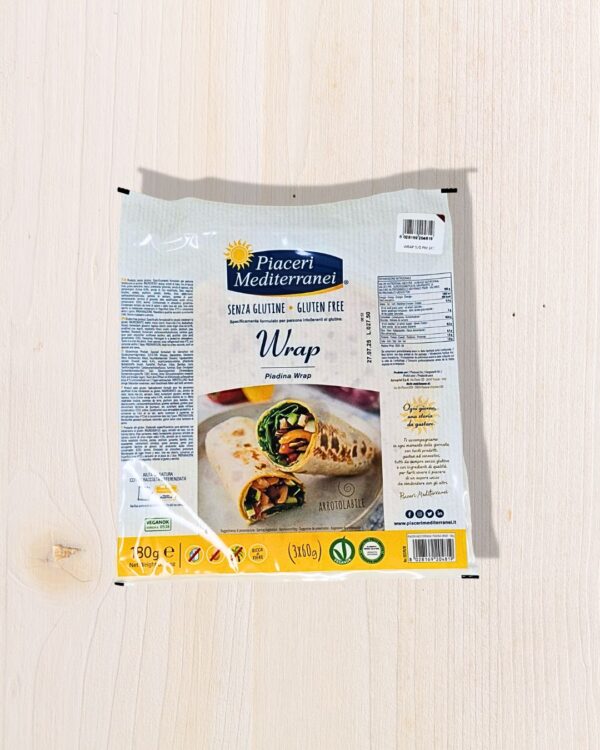 Piaceri Mediterranei Wrap Piadina Senza Glutine 390g L'Angolo Salutare - Supermercato Senza Glutine