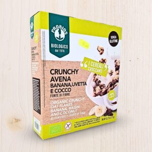 Probios Crunchy Avena Banana, Uvetta e Cocco - Cereali Croccanti Biologici Senza Glutine - 375g L'Angolo Salutare
