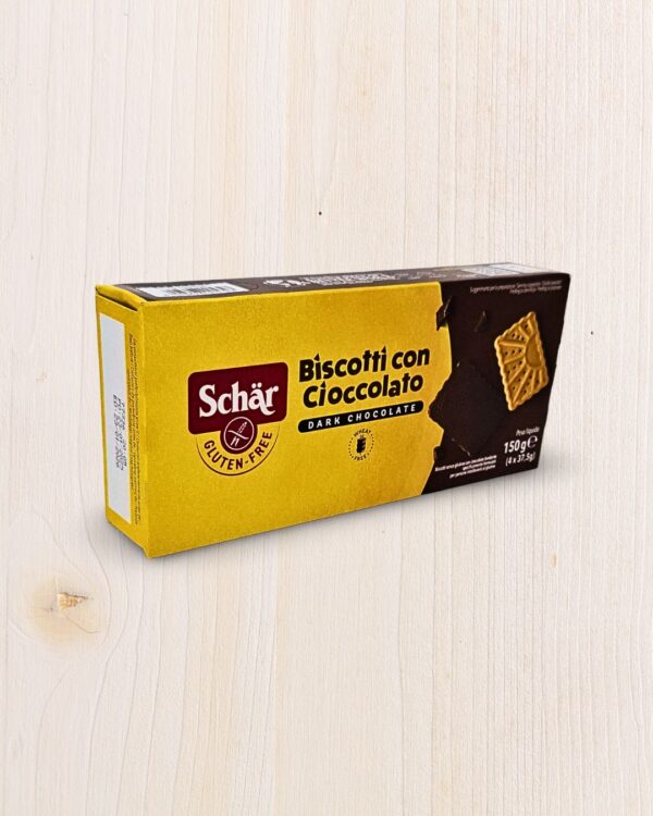 Biscotti con Cioccolato Fondente Senza Glutine Schär 150g – Croccanti e Golosi, Senza Uova | L'Angolo Salutare