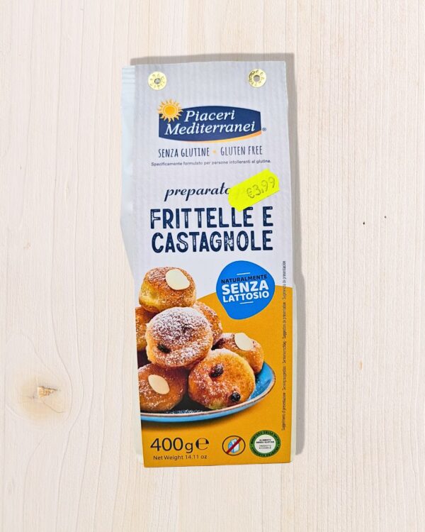 Preparato per Frittelle e Castagnole Senza Glutine Piaceri Mediterranei 400g – Dolcezza Tradizionale Senza Glutine | L'Angolo Salutare