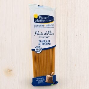 Spaghetti di Riso Senza Glutine Piaceri Mediterranei 250g – Trafilati al Bronzo, Fonte di Fibre | L'Angolo Salutare