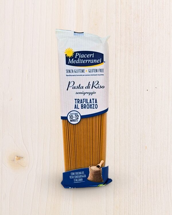 Spaghetti di Riso Senza Glutine Piaceri Mediterranei 250g – Trafilati al Bronzo, Fonte di Fibre | L'Angolo Salutare