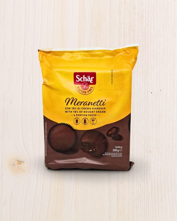 Schar Meranetti Senza Glutine 200g – Merendine al Cacao con Crema Gianduia | L'Angolo Salutare