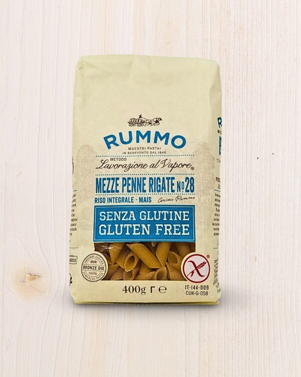 Rummo Mezze Penne Rigate Senza Glutine N°28 (400g) - L'Angolo Salutare Eboli
