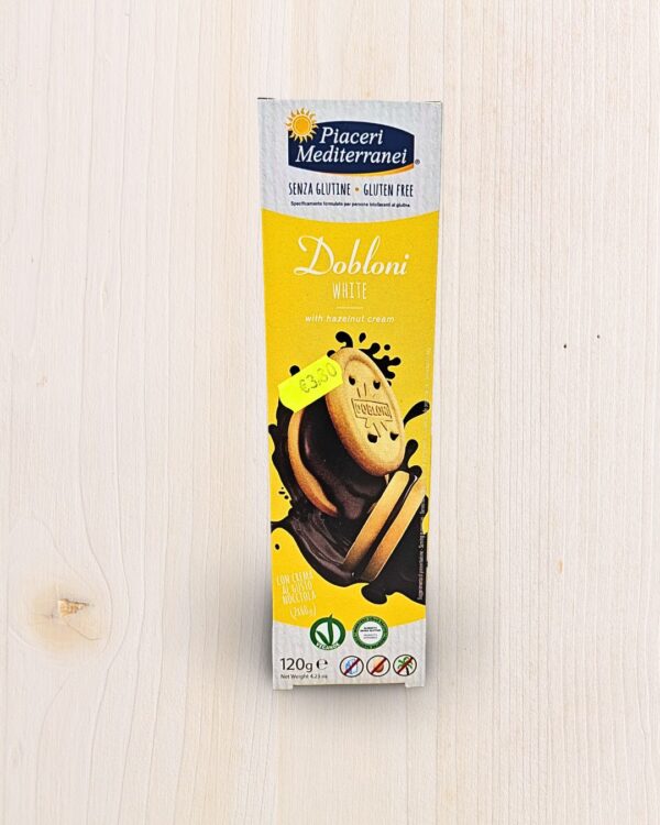 Piaceri Mediterranei Dobloni White Nocciola Senza Glutine (120g) - Supermercato Eboli