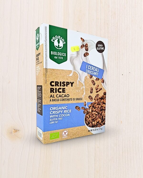 Probios Crispy Rice Cacao Bio Senza Glutine (375g) - L'Angolo Salutare, Supermercato Senza Glutine Eboli