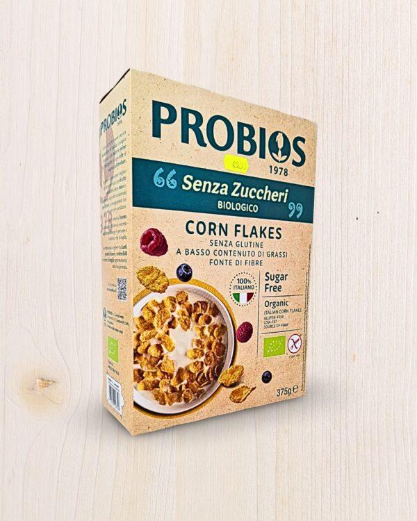 Corn Flakes Senza Zuccheri Biologici Probios 375g – Senza Glutine | L’Angolo Salutare