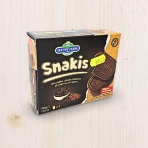 Snakis Happy Farm Biscotti Cialda con Crema al Cacao Senza Glutine 104g | L’Angolo Salutare