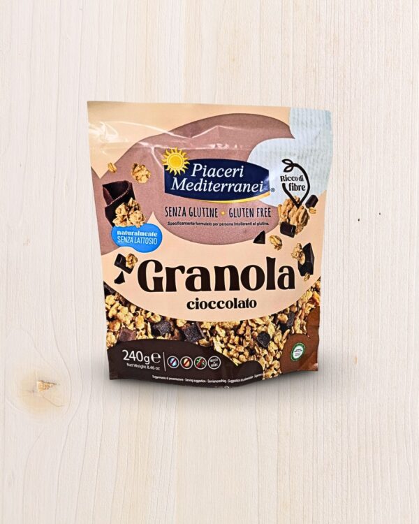 Piaceri Mediterranei Granola Cioccolato Senza Glutine e Senza Lattosio (240g) - L'Angolo Salutare Eboli