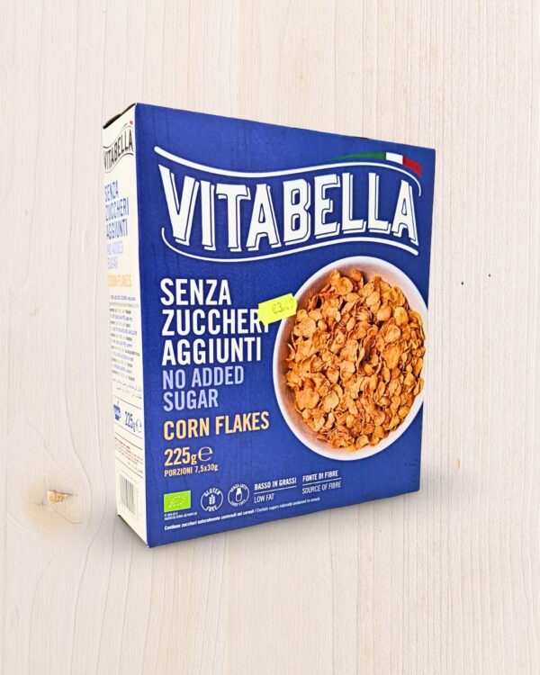 Vitabella Corn Flakes Senza Zuccheri Aggiunti (225g) - L'Angolo Salutare, Supermercato Senza Glutine Eboli