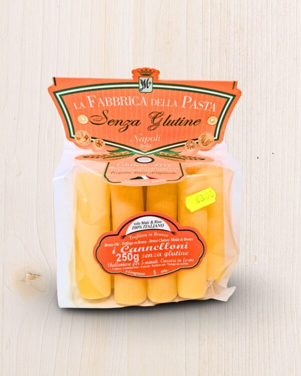 La Fabbrica Della Pasta i Cannelloni Senza Glutine 250g Pasta Senza Glutine L'Angolo Salutare - Supermercato Senza Glutine