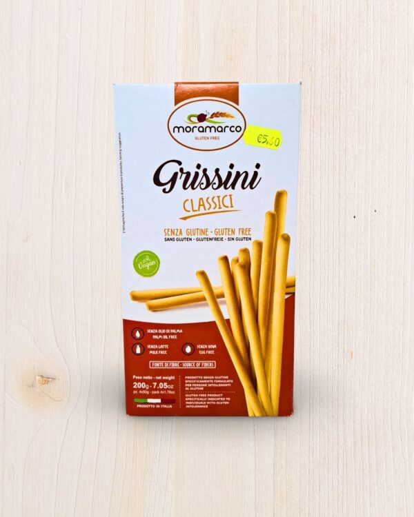 Moramarco Grissini Classici Senza Glutine 200g L'Angolo Salutare - Supermercato Senza Glutine