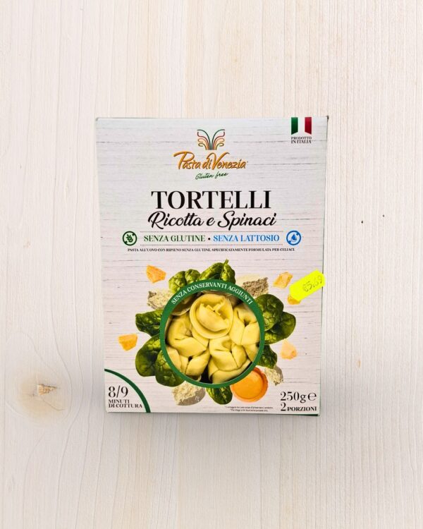 Pasta di Venezia Tortelli Ricotta e Spinaci Senza Glutine 250g Pasta Fresca L'Angolo Salutare - Supermercato Senza Glutine